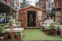 tales from the plot garden shed event installation at Dig the City 2015 Manchester